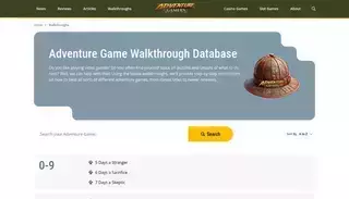 Adventure Gamers Adventure Game Walkthrough Database | Adventure Gamers