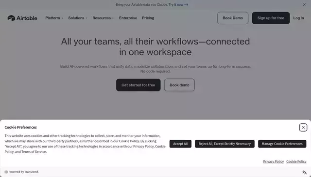 airtable.com homepage screenshot