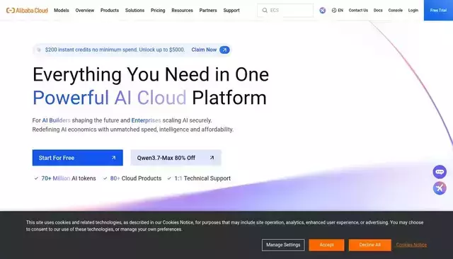 alibabacloud.com homepage screenshot