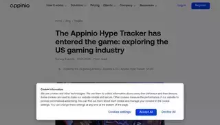 App In Io Exploring the US gaming industry - ESports & Co. | Appinio Hype Tracker