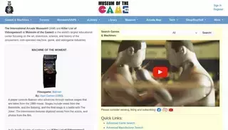 Arcade Museum Museum of the Game - Arcade, Videogame, Pinball Machine, Game, and Antique Coin-Operated History