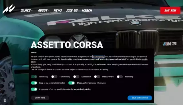 assettocorsa.net homepage screenshot