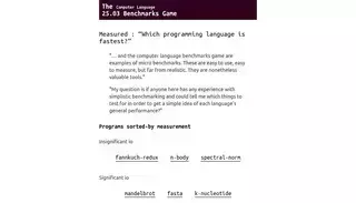 Debian Measured : Which programming language is fastest? (Benchmarks Game)