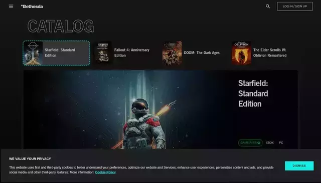 bethesda.net homepage screenshot