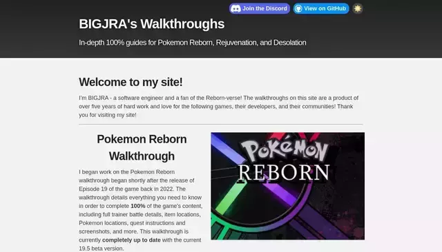 bigjra.github.io homepage screenshot