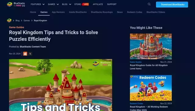 bluestacks.com homepage screenshot