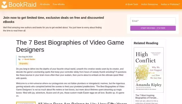 bookraid.com homepage screenshot