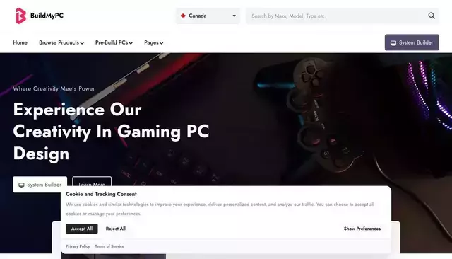 buildmypc.net homepage screenshot