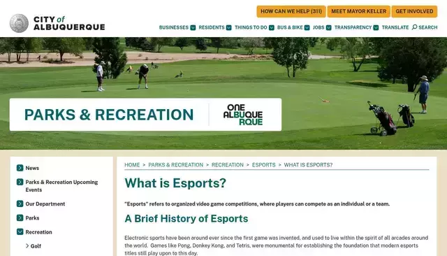 cabq.gov homepage screenshot
