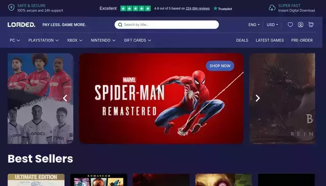 cdkeys.com homepage screenshot