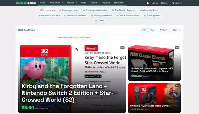 cheapassgamer.com homepage screenshot