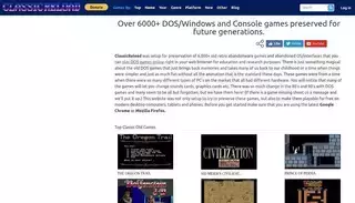 Classic Reload ClassicReload.com | Game and Software Preservation