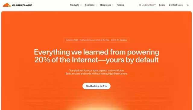 cloudflare.com homepage screenshot