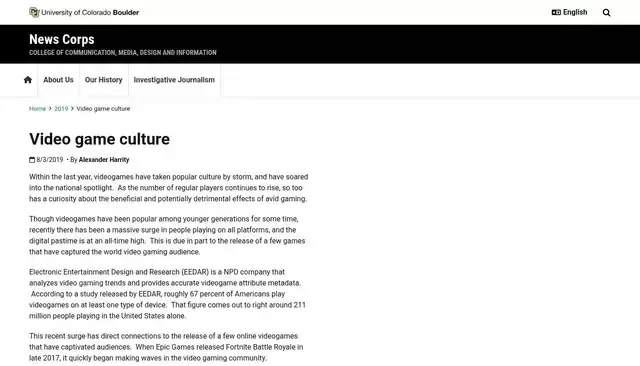 colorado.edu homepage screenshot