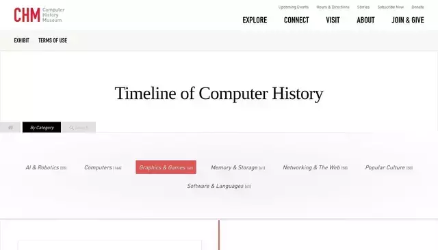 computerhistory.org homepage screenshot
