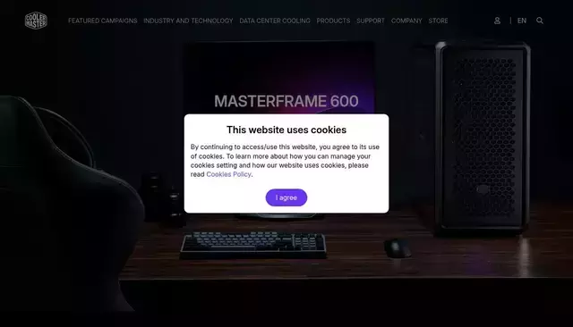 coolermaster.com homepage screenshot