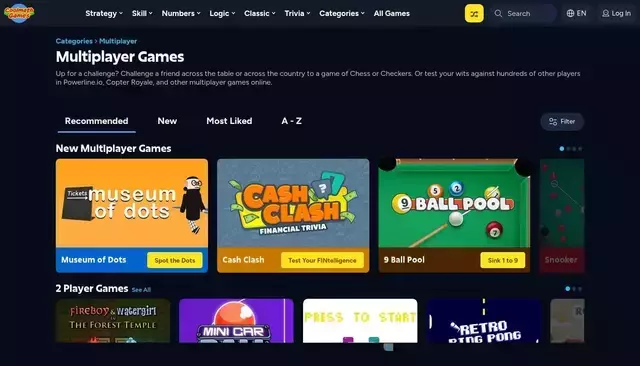 coolmathgames.com homepage screenshot