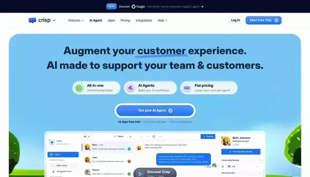 crisp.chat homepage screenshot