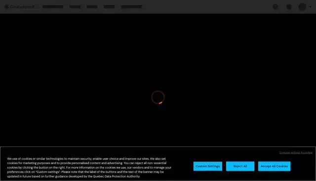 crunchyroll.com homepage screenshot