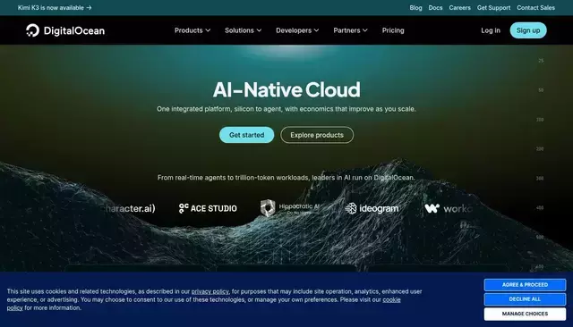 digitalocean.com homepage screenshot