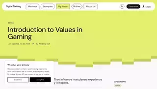 Digital Thriving Playbook Introduction to Values in Gaming - Digital Thriving Playbook
