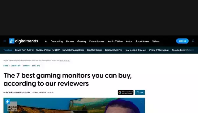 digitaltrends.com homepage screenshot