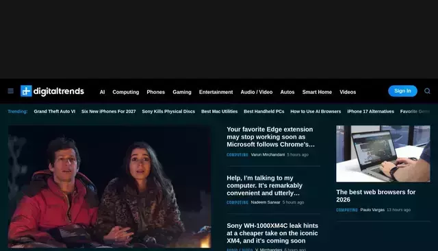 digitaltrends.com homepage screenshot