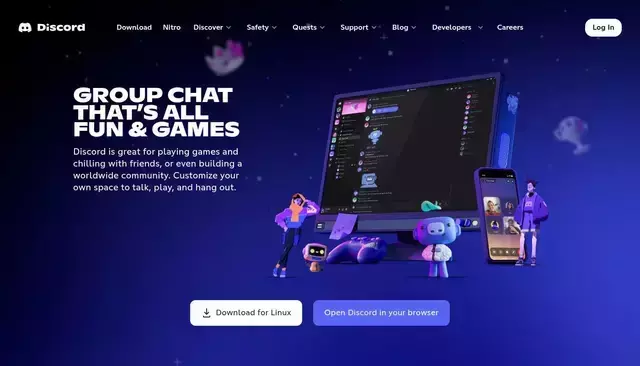 discord.com homepage screenshot