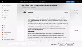 Unity Scarlet Rain - New Indie Action/Adventure Game for PC - Community Showcases - Unity Discussions