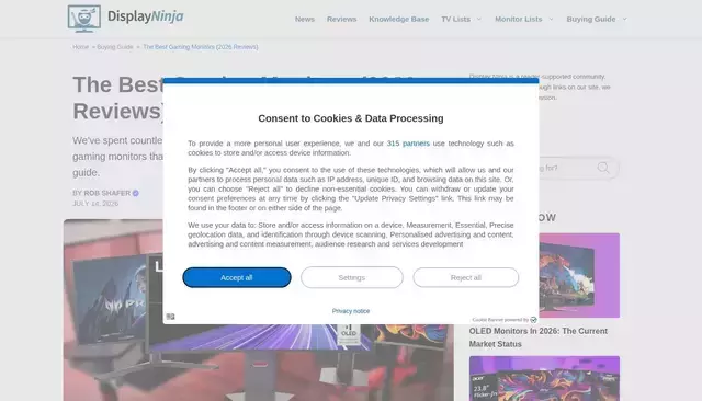 displayninja.com homepage screenshot