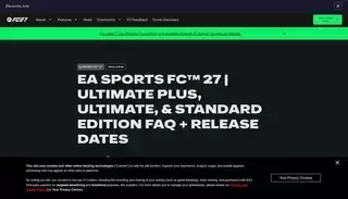 Ea EA SPORTS FC™ 27 | Ultimate Plus, Ultimate, & Standard Edition FAQ + Release Dates