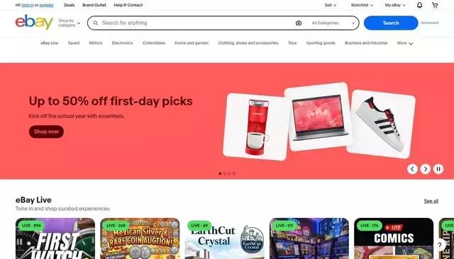 ebay.com homepage screenshot