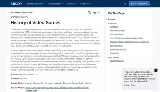 ebsco.com homepage screenshot