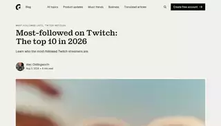 Epidemic Sound Who has the most followers on Twitch in 2026? | Epidemic Sound
