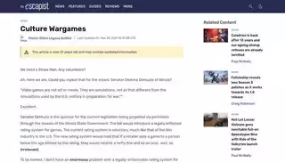 Escapist Magazine Culture Wargames - The Escapist