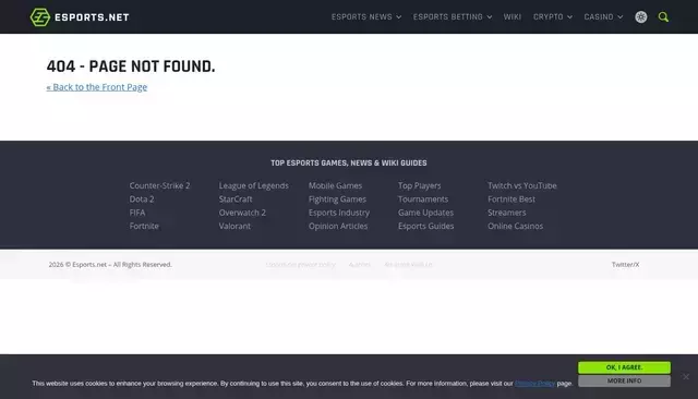 esports.net homepage screenshot