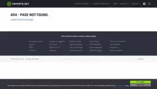 E Sports 404 - Page not found - Esports.net