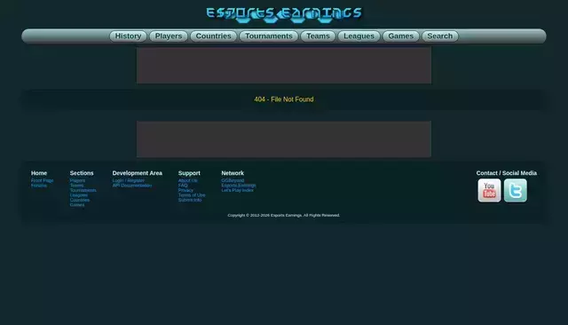esportsearnings.com homepage screenshot