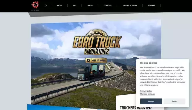 eurotrucksimulator2.com homepage screenshot