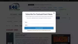 Events For Gamers Events from August 7 – September 10 – Events for Gamers