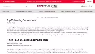 Expo Marketing Top 10 Gaming Conventions - ExpoMarketing