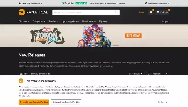 fanatical.com homepage screenshot