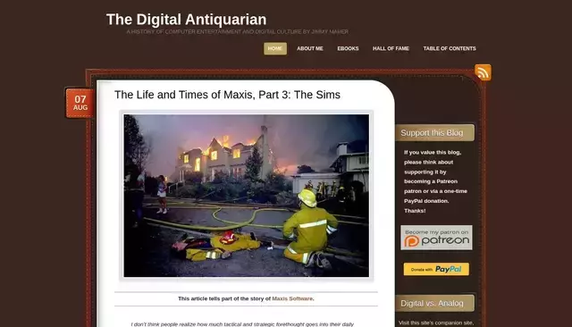 filfre.net homepage screenshot