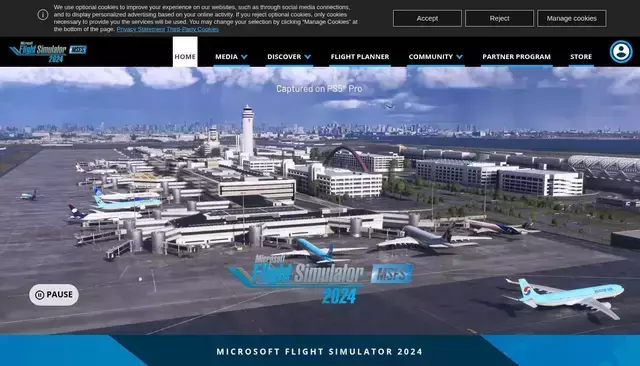 flightsimulator.com homepage screenshot
