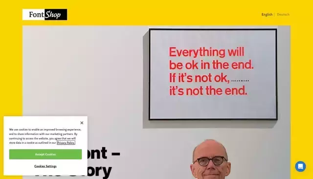 fontshop.com homepage screenshot