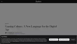 Forbes Gaming Culture: A New Language for the Digital Age
