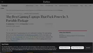 Forbes Best Gaming Laptops 2025 - Forbes Vetted