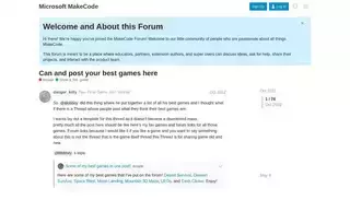 Make Code Can and post your best games here - Show & Tell - Microsoft MakeCode