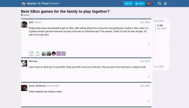 forum.quartertothree.com homepage screenshot