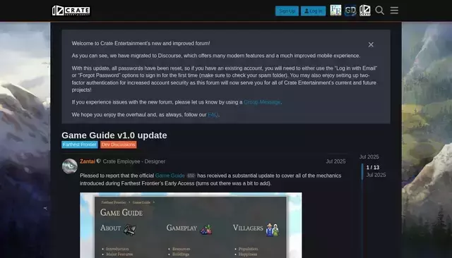 forums.crateentertainment.com homepage screenshot